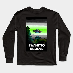 I WANT TO BELIEVE in AGENDER Long Sleeve T-Shirt